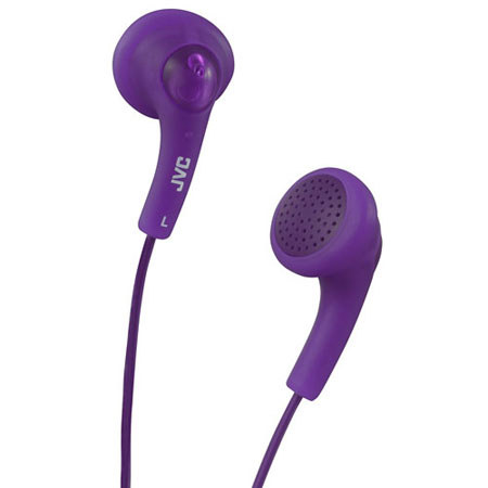 JVC HAF150V Gumy EarBud Headphones, Violet