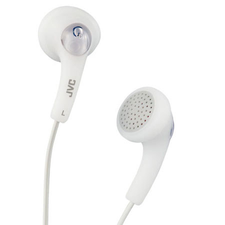 JVC HAF150W Gumy EarBud Headphones, White