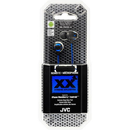 JVC HA-FR201 Xtreme Xplosives In Ear Headphones with Remote & Mic, Blue