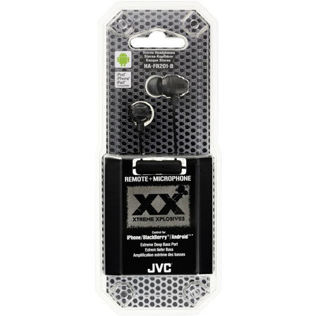 JVC HA-FR201 In-The-Ear XX Series Headphones with Mic and Remote - Black