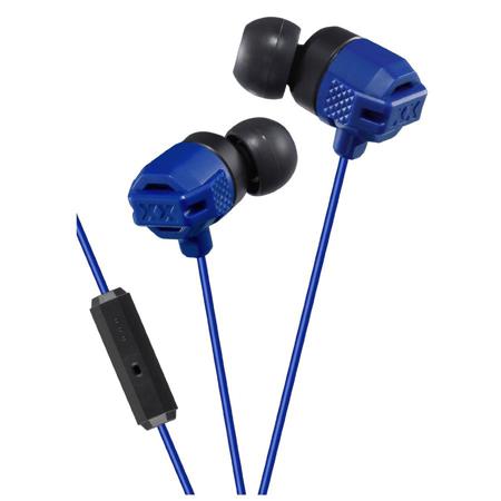 JVC Xtreme Xplosives HA-FR202 Inner Ear Headphones with Button Remote & Mic,Blue