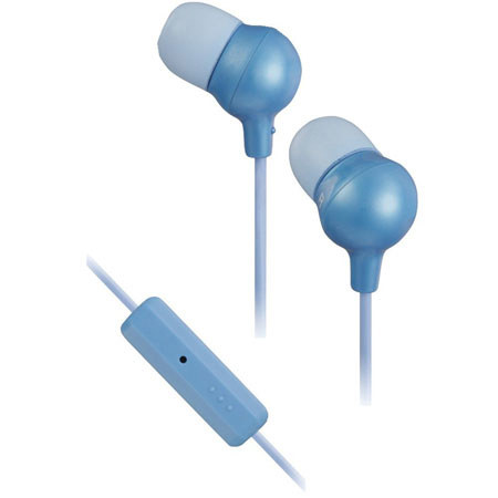 JVC HAFR36A Marshmallow In-Ear Headphones with Microphone and Remote, Blue