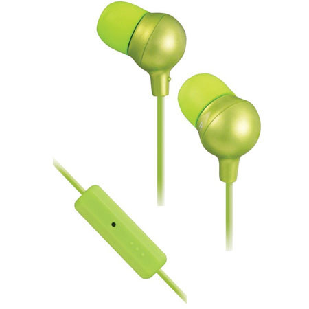 JVC HAFR36G Marshmallow In-Ear Headphones with Microphone and Remote, Green