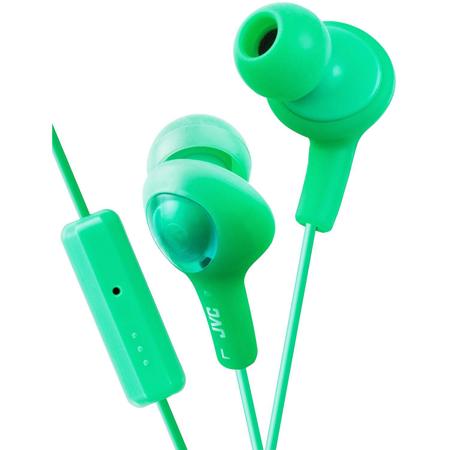 JVC HA-FR6 Gumy Plus In-Ear Headphones with Remote & Mic, Kiwi Green