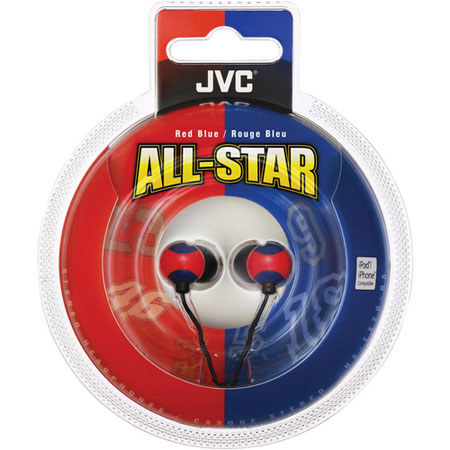 JVC HAFX20RA All-star In-Ear Canal Headphones Red/Blue