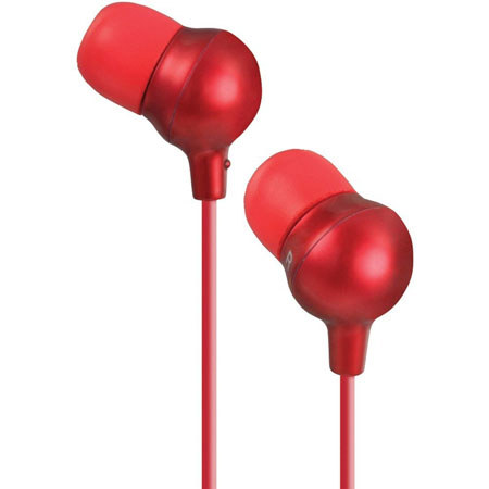 JVC HAFX30B Marshmallow In-Ear Headphones, Red