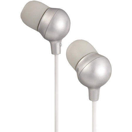 JVC HAFX30B Marshmallow In-Ear Headphones, Silver