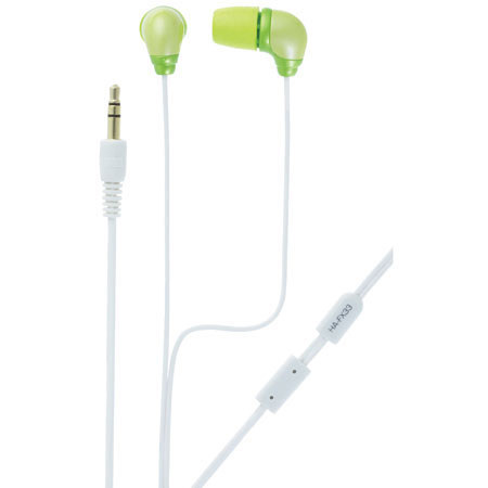 JVC In Ear Headphone Set with 3' Cord, Color: Green