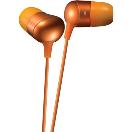 JVC HAFX35DN Marshmallow Inner Ear Headphones, Orange
