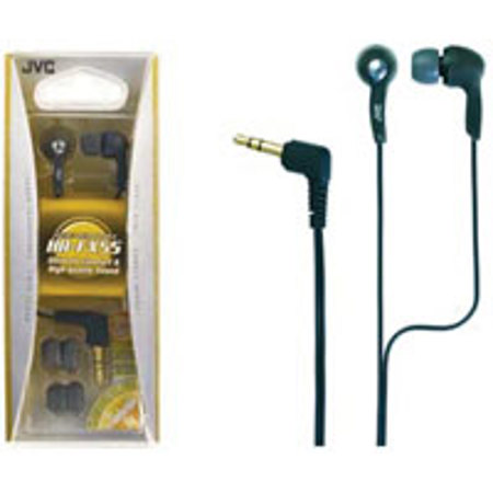 JVC In Ear Headphone Set with 4' Cord & 3 Ear Pieces, Color: Black #HAFX55ZB