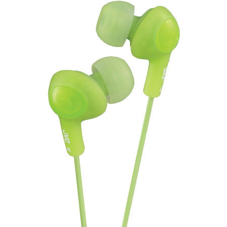 JVC HAFX5G Gummy Plus Inner Ear Headphones, Green