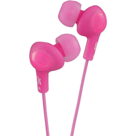 JVC HAFX5G Gummy Plus Inner Ear Headphones, Pink