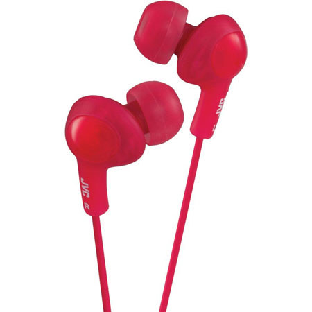 JVC HAFX5R Gummy Plus Inner Ear Headphones, Red