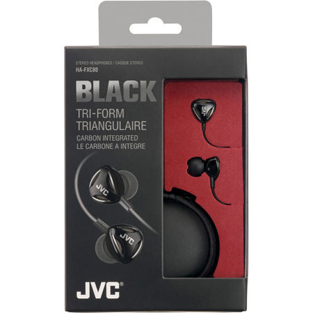 JVC HA-FXC80 Black Series Inner-Ear Headphones, Black
