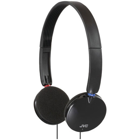 JVC HA-S140 Lightweight On-Ear Headphones, Black