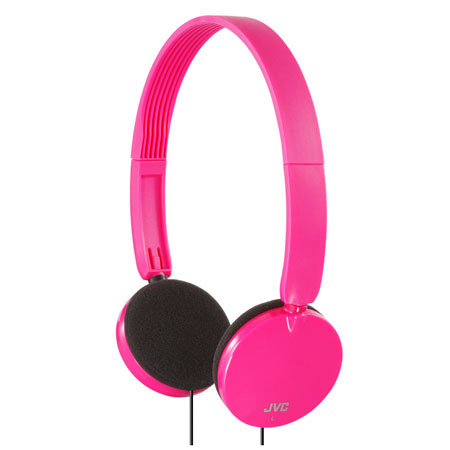 JVC HA-S140 Lightweight On-Ear Headphones, Pink