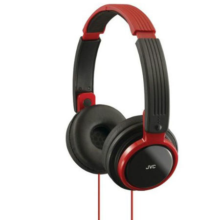 JVC Riptidz On Ear Cushioned Earphones, Red