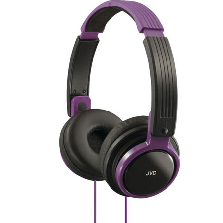 JVC Riptidz On Ear Cushioned Earphones, Violet