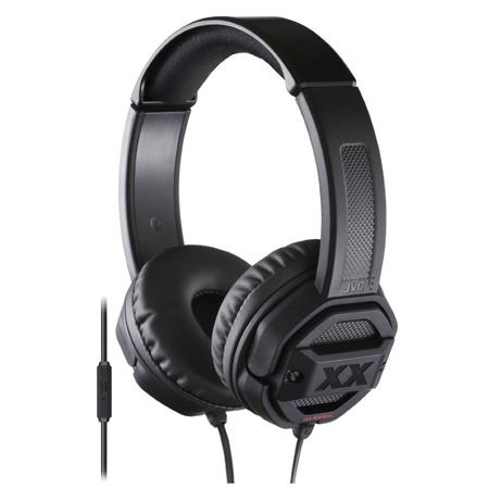 JVC Xtreme Xplosives HASR50X On-Ear Headphones with Button Remote and Mic, Black