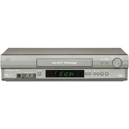 JVC SR-V101US S-VHS VCR with TV Tuner, TBC, Repeat Record & Playback Functions, Date/Time Insert & Plays/Records S-VHS, VHS & S-VHS ET