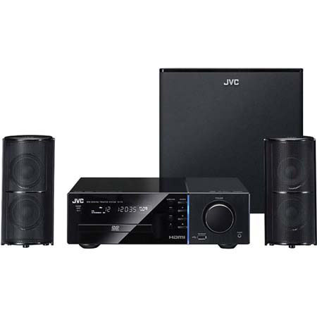 JVC TH-F3 DVD Digital Home Theater Surround Sound System, 350 Watt, with HDMI Output, 1080p Up Conversion, Terminal for iPod, USB Host