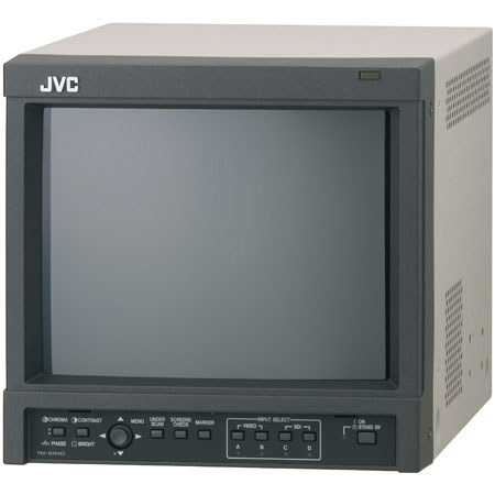 JVC 10" (9"V) Broadcast Series Professional Color CRT Monitor, Compact Design for 5U Rack Mounting, NTSC / PAL Compatibility.