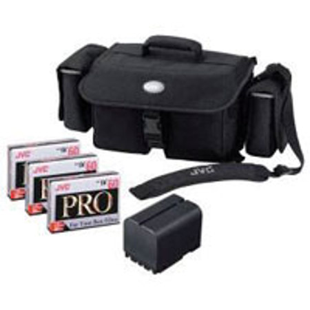 JVC VUA100-KIT-U, Accessory Kit with Case, Battery and Three Digital Video Tapes for the GRHD1 Mini DV Camcorder