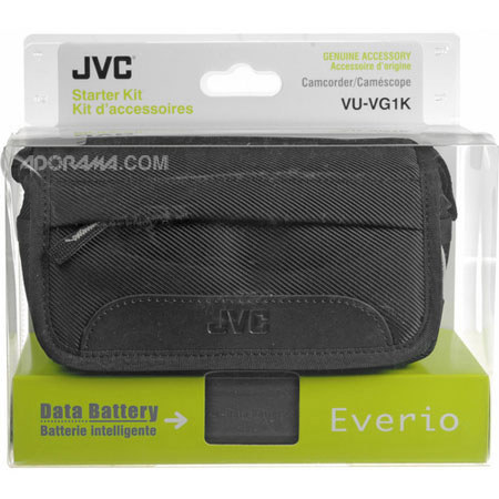 JVC VUVG1KUS Camcorder Starter Kit Bag, Spare Battery
