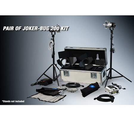 Joker-Bug 200 / 200 Combination PAR Lamp Head Complete Kit, with Two Single Cases, AC / DC 14.4 V Anton Bauer