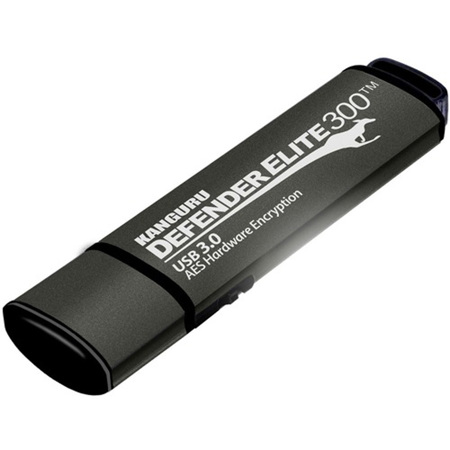 Kanguru Solutions Defender Elite300 256GB USB 3.0 Encrypted Solid State Secure Flash Drive