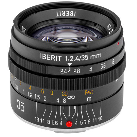 Kipon IBERIT 35mm f/2.4 Lens for Fujifilm X, Black