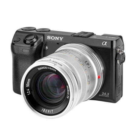 Kipon IBERIT 50mm f/2.4 for Sony E (Silver)