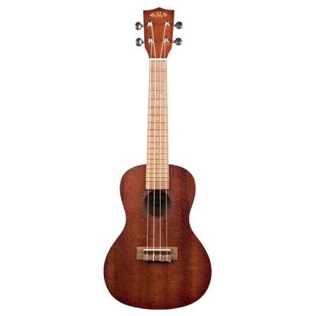 Kala Satin Mahogany Concert Ukulele Bundle with Strap, Strings, Clip-On Tuner, Gig Bag
