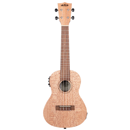Kala Burled Meranti Ukulele with EQ, Natural Concert