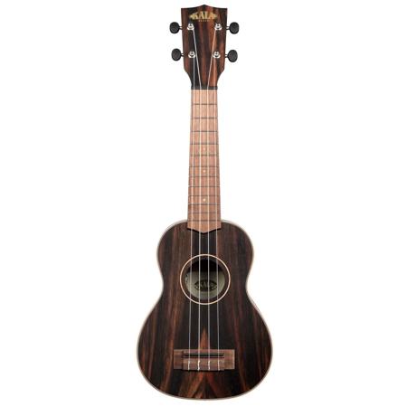 Kala Satin Striped Ebony Soprano Ukulele
