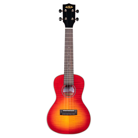 Kala Gloss Flame Maple Ukulele Cherry Burst Concert
