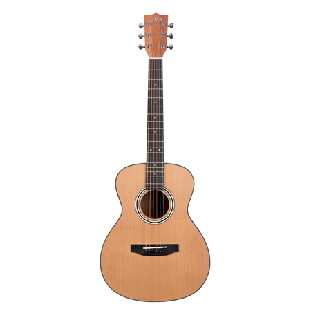 Kala Solid Cedar Top Mahogany Orchestra Mini Acoustic Guitar with Bag, Natural