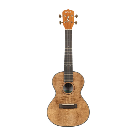 Kala All Solid Curly Mango Metropolitan Concert Ukulele with Gig Bag, Natural