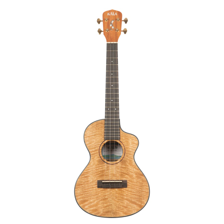 All Solid Curly Mango Metropolitan Cutaway Tenor Ukulele with Gig Bag, Natural