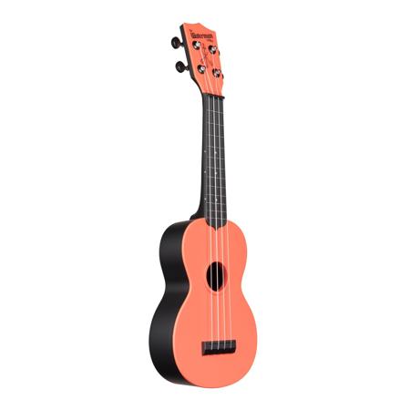 Kala Matte Tomato Red Waterman Soprano Ukulele with Custom Logo Tote Bag