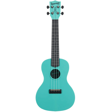 Kala Waterman Beach Collection Ukulele Glow In The Dark Aqua Mist Concert
