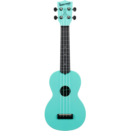 Kala Waterman Beach Collection Ukulele Glow In The Dark Aqua Mist Soprano