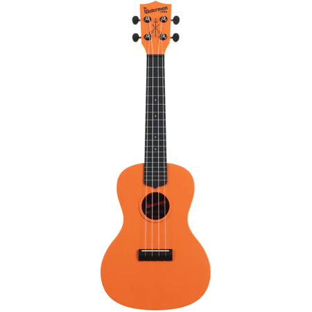 Kala Waterman Beach Collection Ukulele Sunset Orange Concert