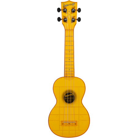Kala Waterman Seaglass Collection Transparent Soprano Ukulele Amber Yellow