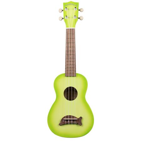 Kala Gloss Green Apple Burst Makala Dolphin Soprano Ukulele with Tote Bag MK SD GRNBURST MKSDGRNB