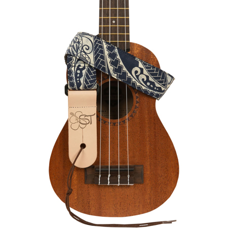 Kala California Handmade Ukulele Straps Navy Tapa
