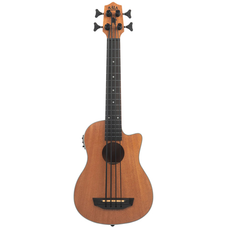 Kala U-BASS Scout Fretless Acoustic Electric Bass Guitar, Natural