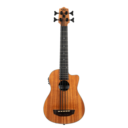 Kala U-BASS Scout Fretted Acoustic Electric Bass Guitar, Natural