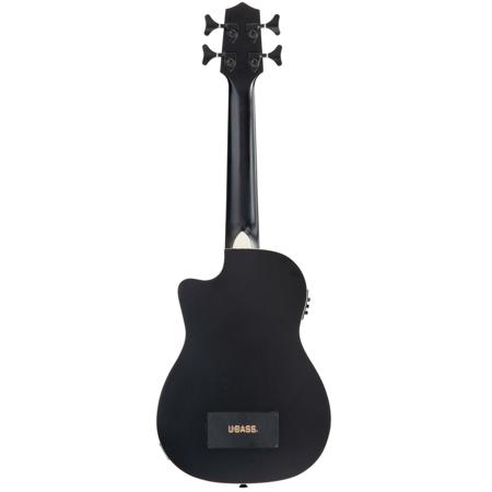 Kala Matte Black Mahogany Journeyman Acoustic-Electric U-Bass Ukulele with Bag