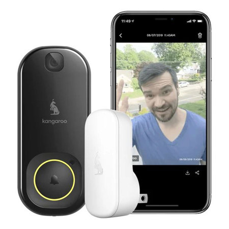 Kangaroo B0008 Wi-Fi Doorbell Camera + Chime + Porch Protection